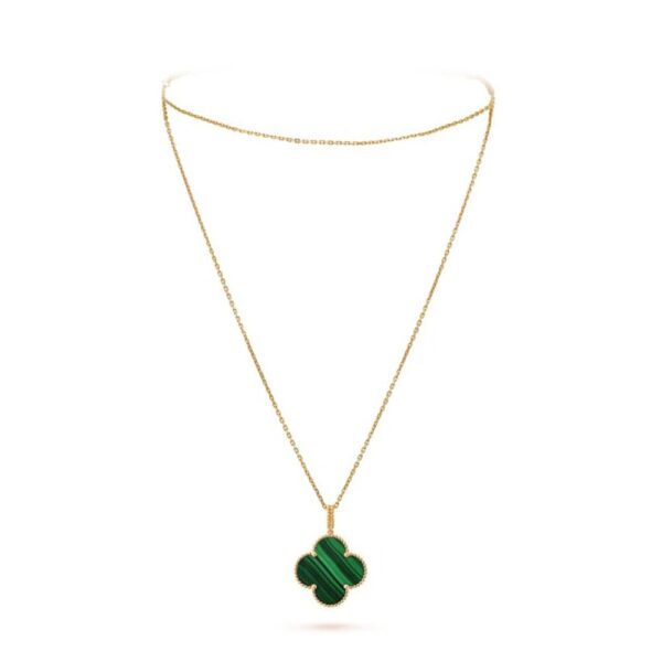 18K YELLOW GOLD MALACHITE NECKLACE