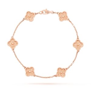 18K ROSE GOLD 6 MOTIF MINI BRACELET