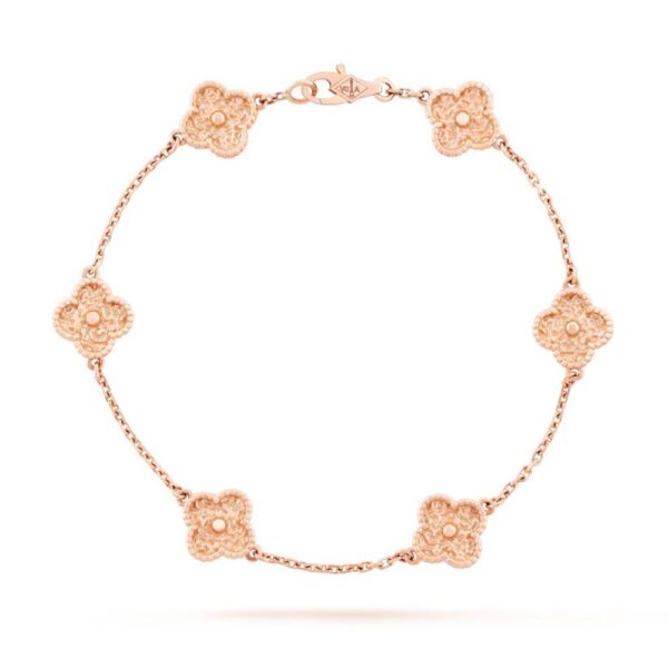 18K ROSE GOLD 6 MOTIF MINI BRACELET