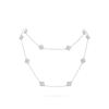 18K WHITE GOLD 16 MOTIF DIAMOND MINI NECKLACE