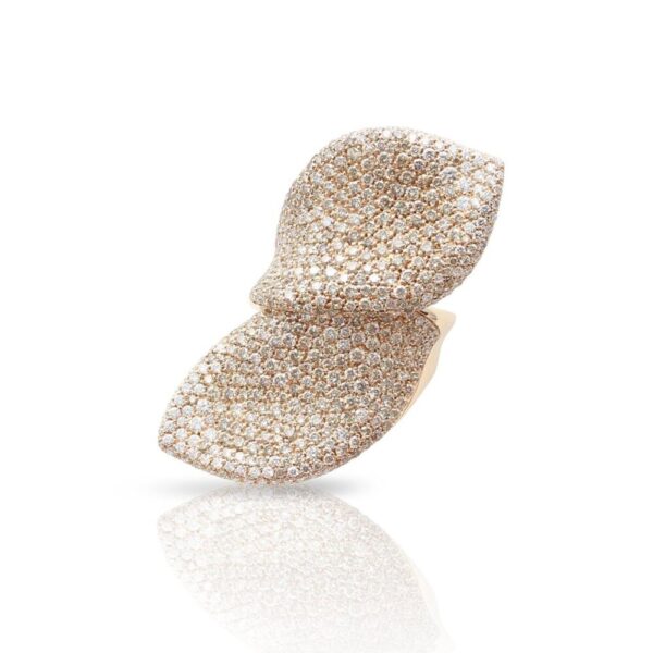 18K ROSE GOLD DIAMOND LARGE RING