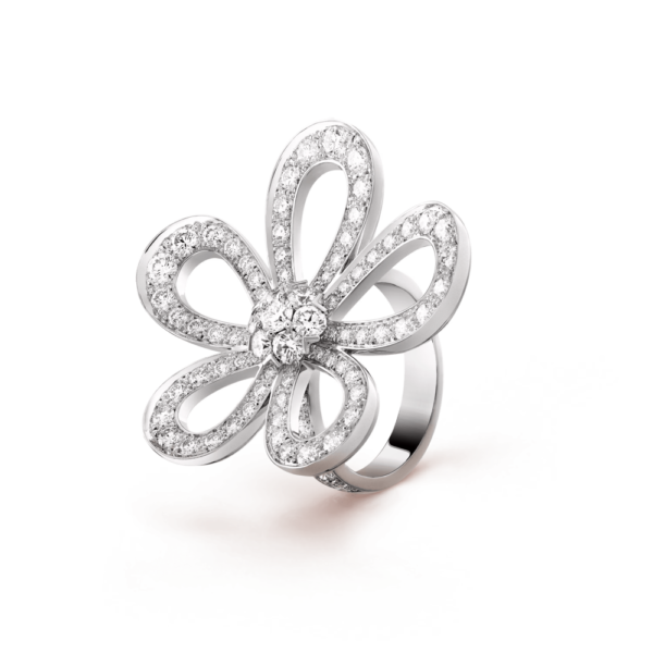 18K WHITE GOLD PAVE DIAMOND RING