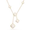 18K YELLOW GOLD 6 MOTIF MOTHER OF PEARL NECKLACE