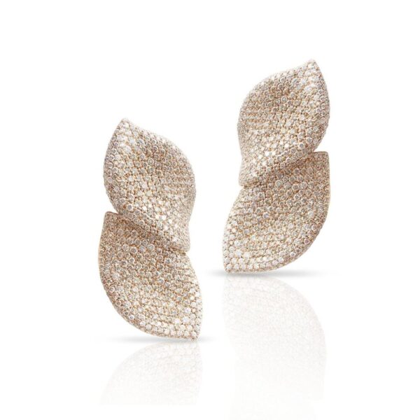 18K ROSE GOLD DIAMOND LARGE EARRING