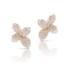 18K ROSE GOLD DIAMOND SMALL FLOWER EARRING
