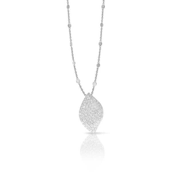 18K WHITE GOLD DIAMOND NECKLACE