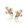18K ROSE GOLD DIAMOND SMALL FLOWER EARRING
