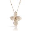 18K ROSE GOLD DIAMOND MEDIUM FLOWER NECKLACE
