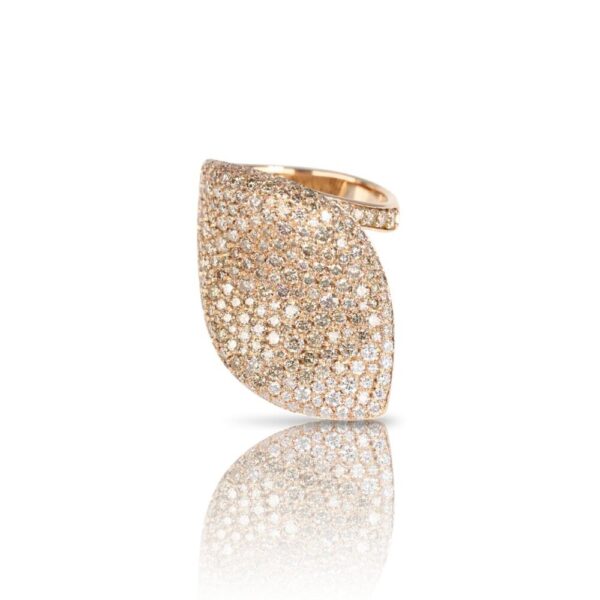 18K ROSE GOLD DIAMOND LARGE RING