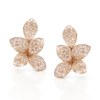 18K ROSE GOLD 5 LEAVES DIAMOND SMALL EARRING