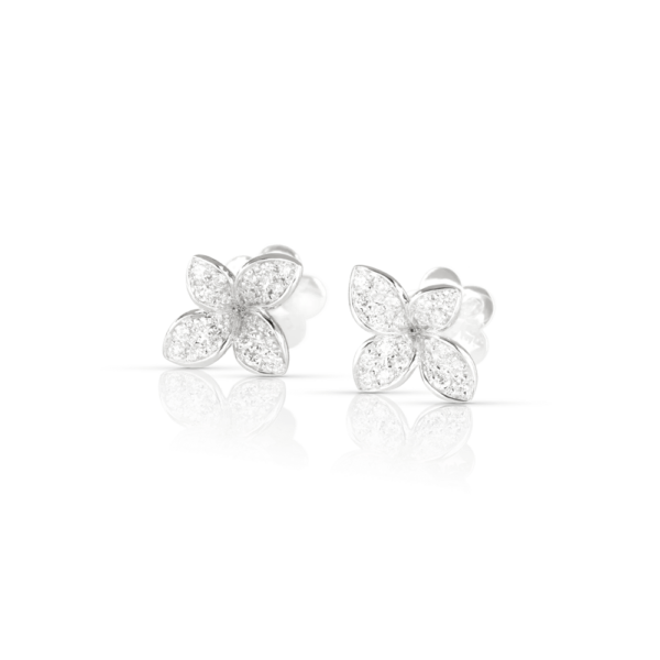 18K WHITE GOLD DIAMOND MINI EARRING