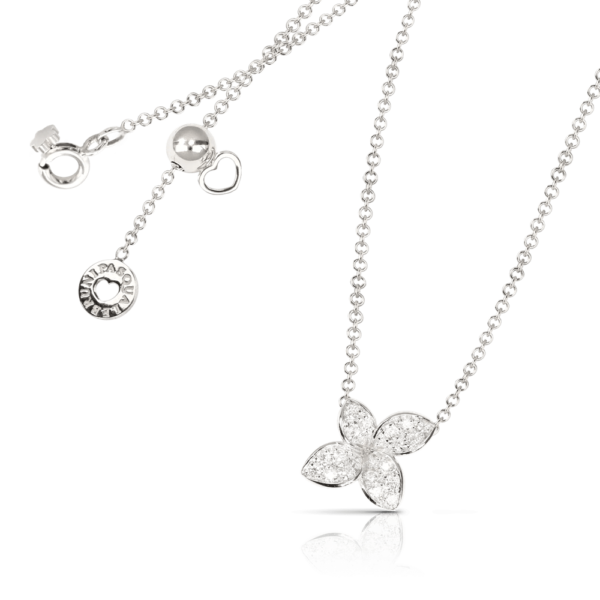 18K WHITE GOLD DIAMOND MINI NECKLACE