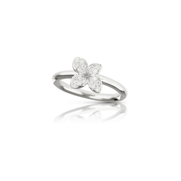 18K WHITE GOLD DIAMOND MINI RING