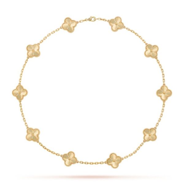 18K YELLOW GOLD 10 MOTIF NECKLACE