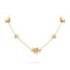 18K YELLOW GOLD 9 FLOWER DIAMOND NECKLACE