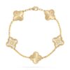 18K YELLOW GOLD 5 MOTIF DIAMOND BRACELET