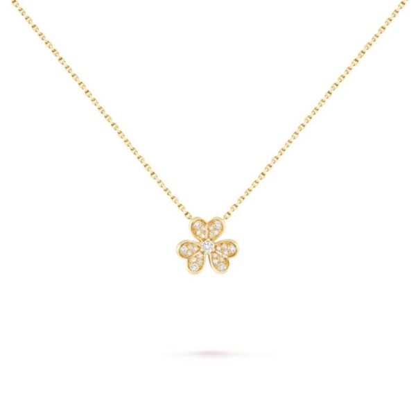 18K YELLOW GOLD PAVE DIAMOND MINI NECKLACE
