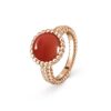 18K ROSE GOLD COULEURS CARNELIAN RING
