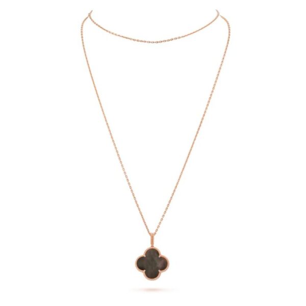18K ROSE GOLD GRAY MOTHER OF PEARL NECKLACE