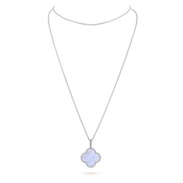 18K WHITE GOLD CHALCEDONY NECKLACE