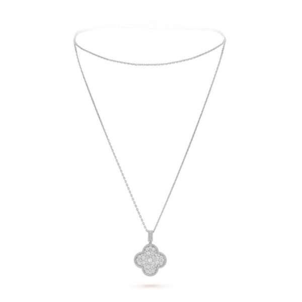 18K WHITE GOLD DIAMOND NECKLACE