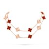 18K ROSE GOLD 20 MOTIF CARNELIAN NECKLACE