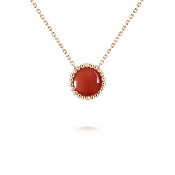 18K ROSE GOLD COULEURS CARNELIAN NECKLACE