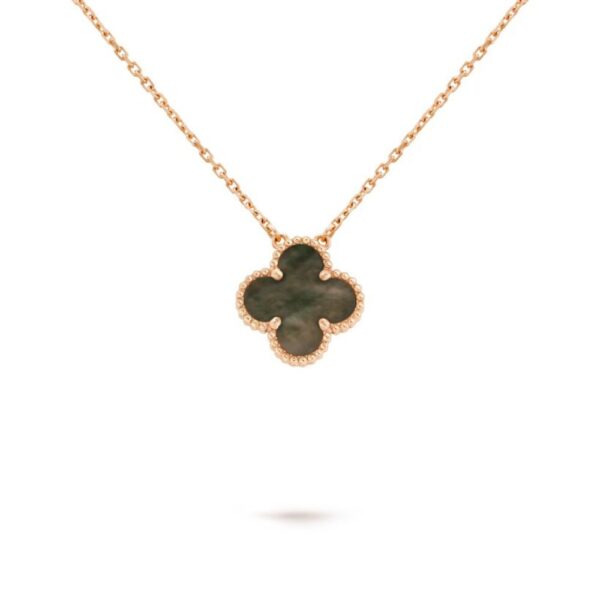 18K ROSE GOLD 15MM GRAY MOTHER OF PEARL NECKLACE