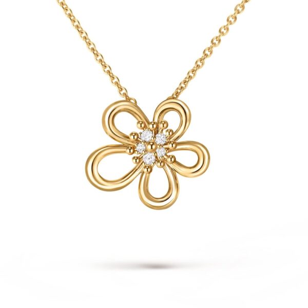 18K YELLOW GOLD DIAMOND NECKLACE