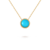 18K YELLOW GOLD COULEURS TURQUOISE NECKLACE