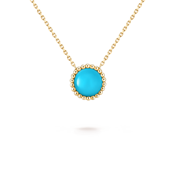 18K YELLOW GOLD COULEURS TURQUOISE NECKLACE