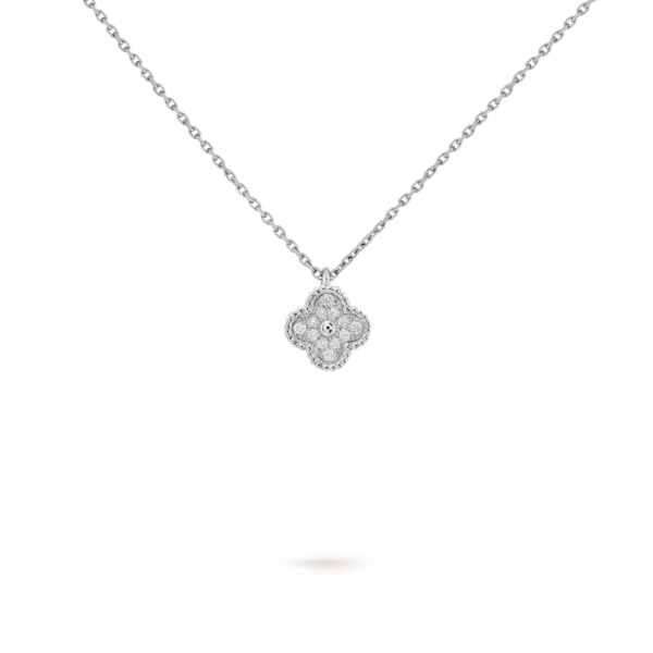 18K WHITE GOLD DIAMOND MINI NECKLACE