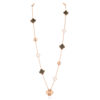 18K ROSE GOLD 15 MOTIF MOTHER OF PEARL TRANSFORMABLE NECKLACE