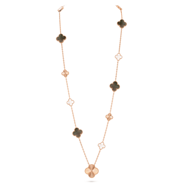 18K ROSE GOLD 15 MOTIF MOTHER OF PEARL TRANSFORMABLE NECKLACE