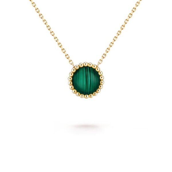 18K YELLOW GOLD COULEURS MALACHITE NECKLACE