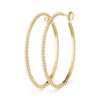 18K YELLOW GOLD PEARLS OF GOLD LARGE HOOP EARRING