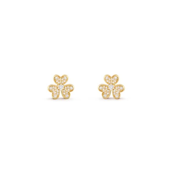18K YELLOW GOLD PAVE DIAMOND MINI EARRING