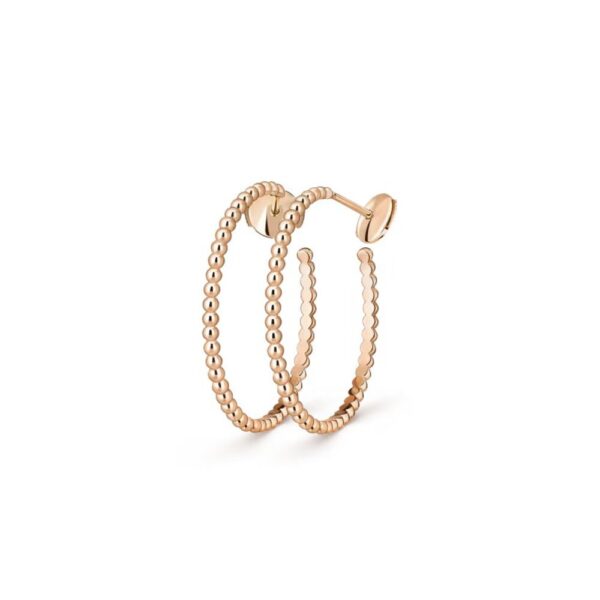 18K ROSE GOLD PEARLS OF GOLD SMALL HOOP EARRING