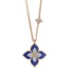18K ROSE GOLD LAPIS LAZULI AND DIAMOND NECKLACE