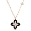 18K ROSE GOLD ONYX AND DIAMOND NECKLACE