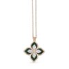 18K ROSE GOLD MALACHITE AND DIAMOND NECKLACE