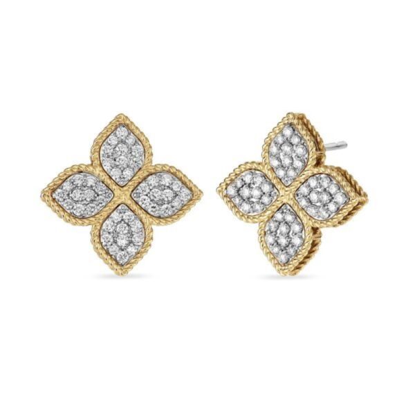 18K YELLOW GOLD MEDIUM DIAMOND EARRING