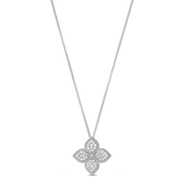 18K WHITE GOLD DIAMOND MEDIUM NECKLACE