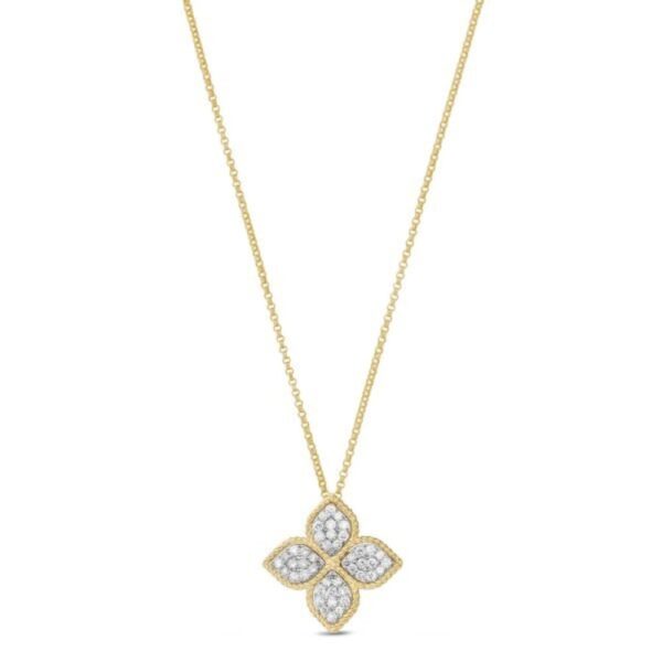 18K YELLOW GOLD DIAMOND MEDIUM NECKLACE