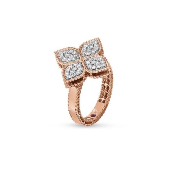 18K ROSE GOLD DIAMOND MEDIUM RING