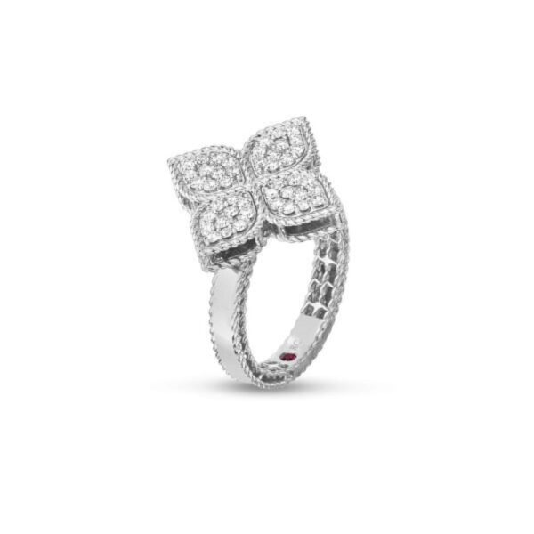 18K WHITE GOLD DIAMOND MEDIUM RING
