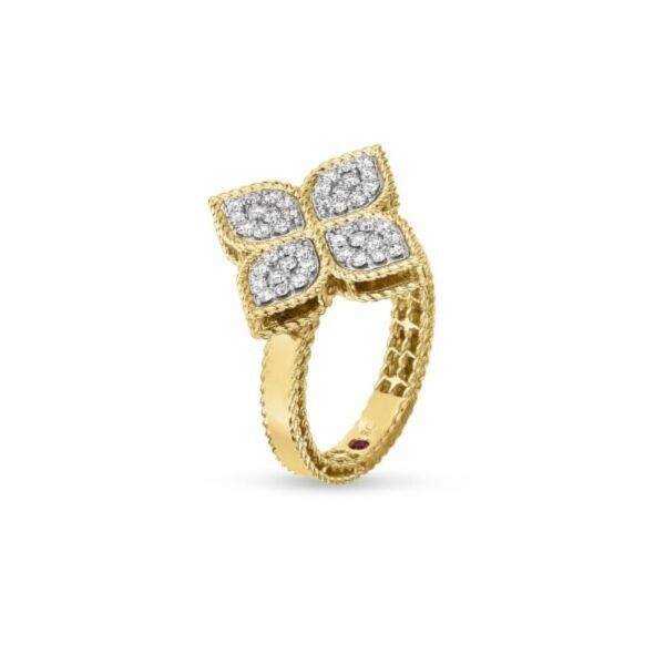 18K YELLOW GOLD DIAMOND MEDIUM RING