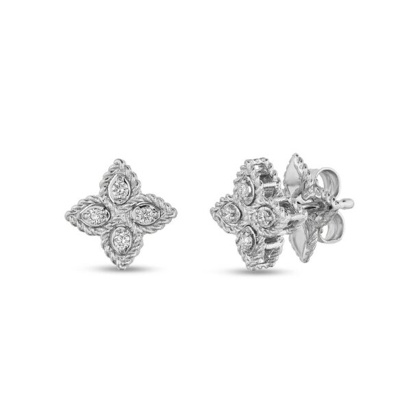 18K WHITE GOLD DIAMOND MINI EARRING