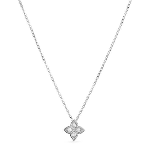 18K WHITE GOLD DIAMOND MINI NECKLACE