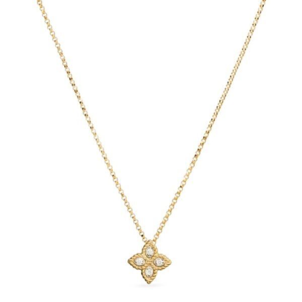18K YELLOW GOLD DIAMOND MINI NECKLACE
